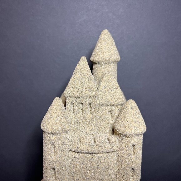 Vintage 1980s Real Multi Turret Sand Castle Sculpture Coastal Decor 7.5 x 4" - Picture 2 of 8